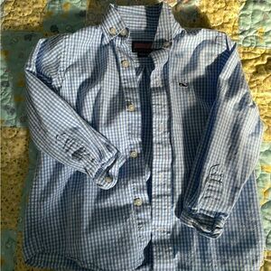 Vineyard Vines Light Blue Gingham Button-Down Shirt